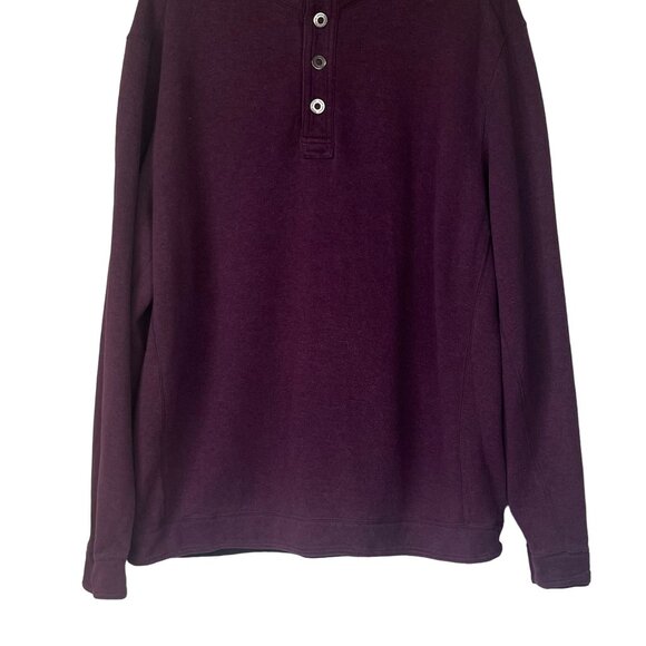 Tommy Bahama Flipshore Reversible Sweater Mens XL Burgundy Black Mock Pullover - Picture 4 of 10